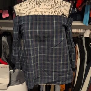 Bailey 44 Navy Plaid Top